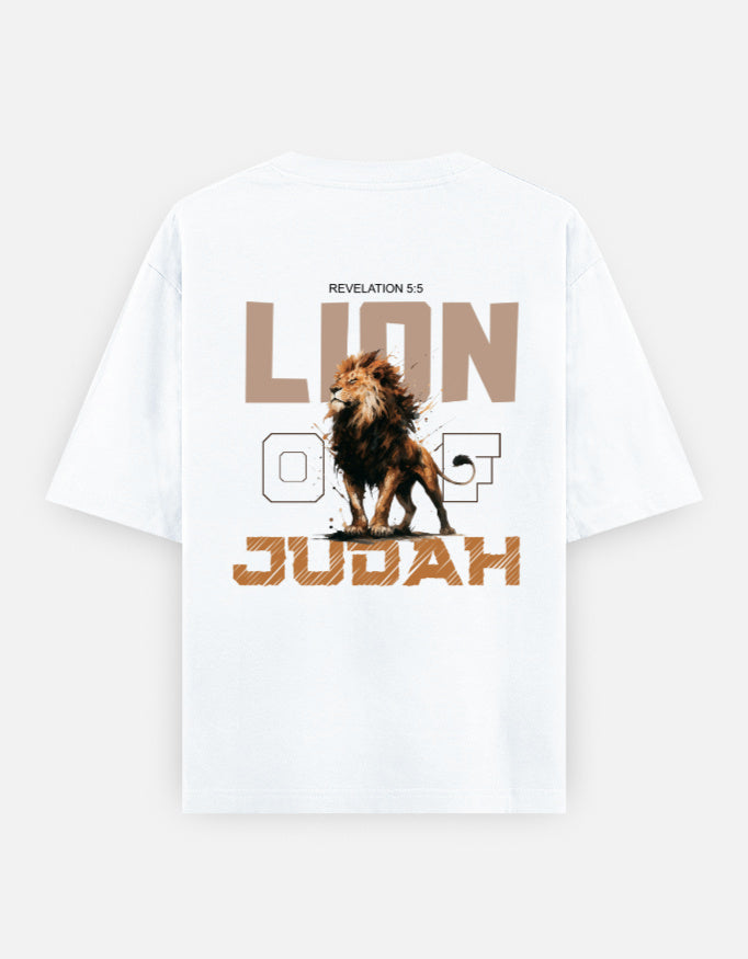 Lion of Judah Light oversized Christian t-shirt - Eternus Wear