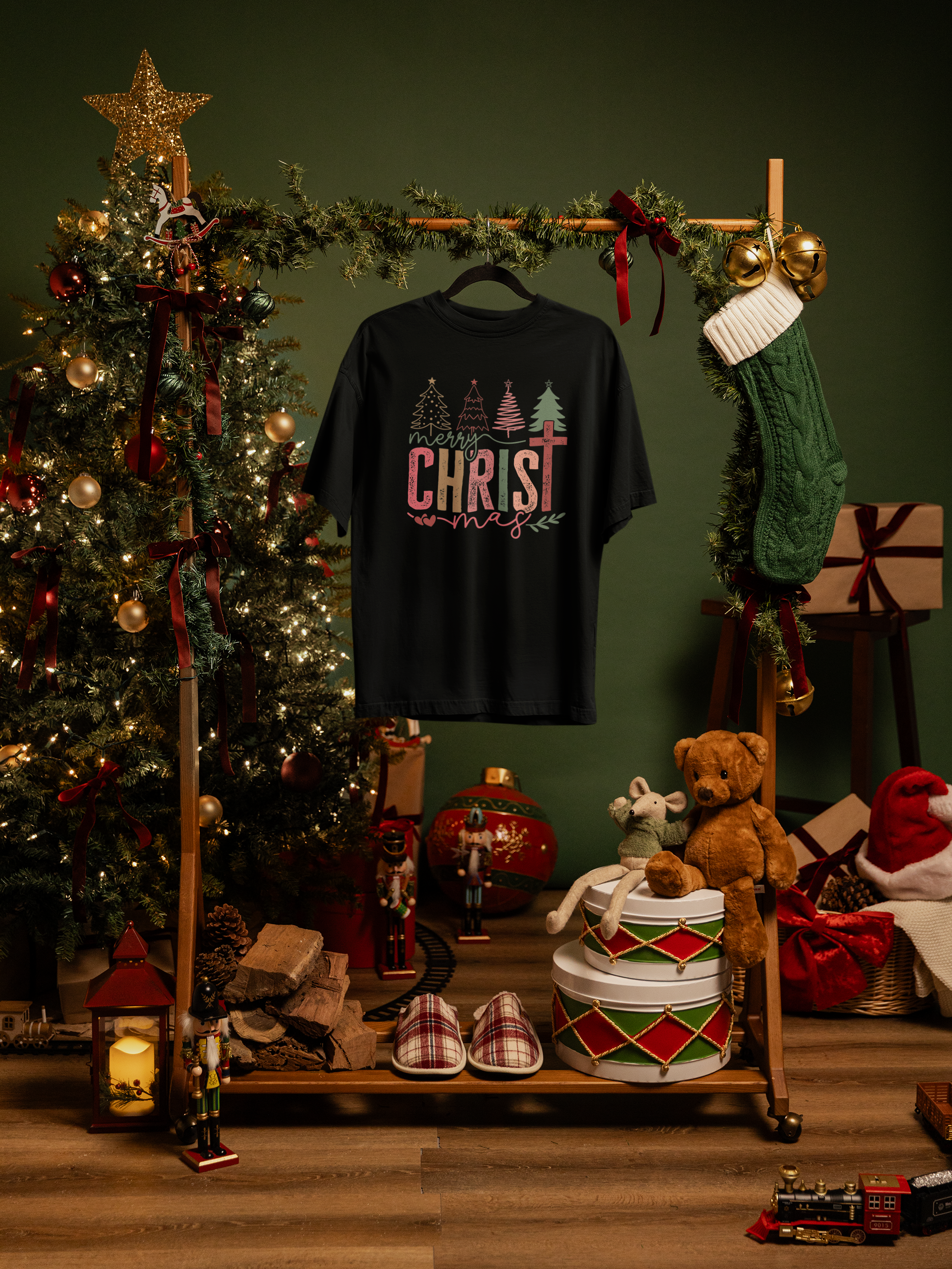 Merry Christmas Oversized Classic T-Shirt
