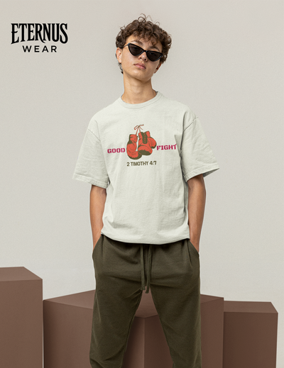 Good Fight oversized Christian t-shirt - Eternus Wear