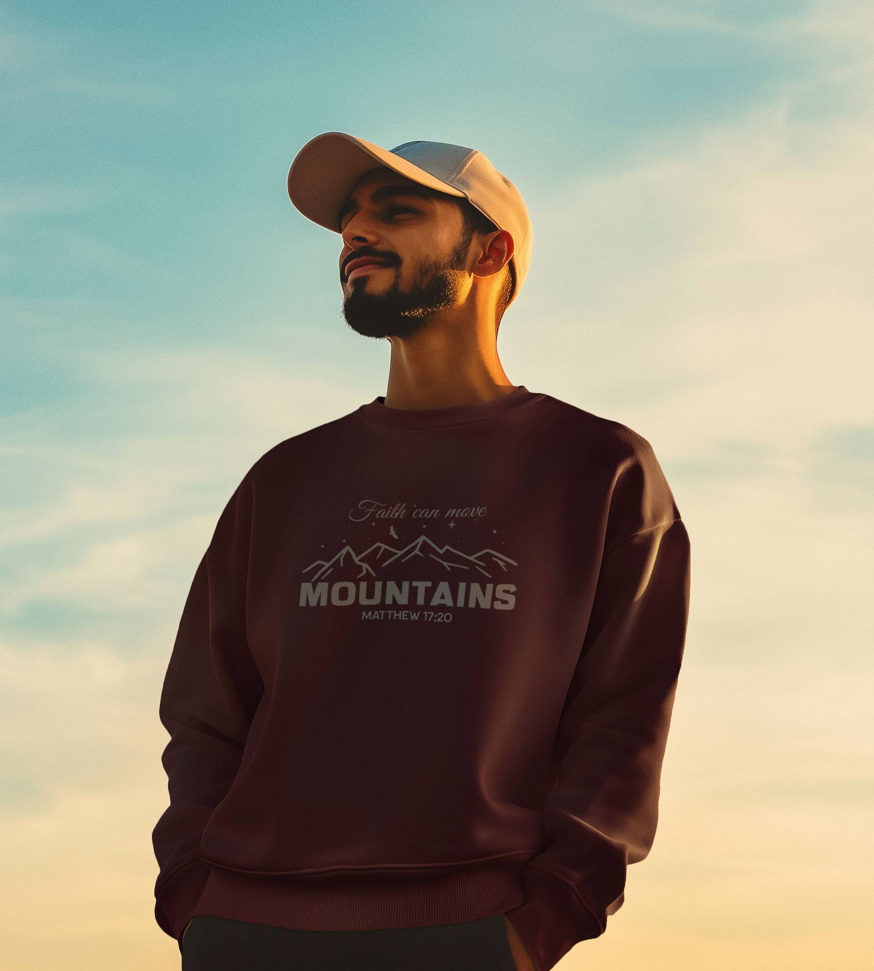 Faith can move mountains Unisex Oversized Sweatshirt